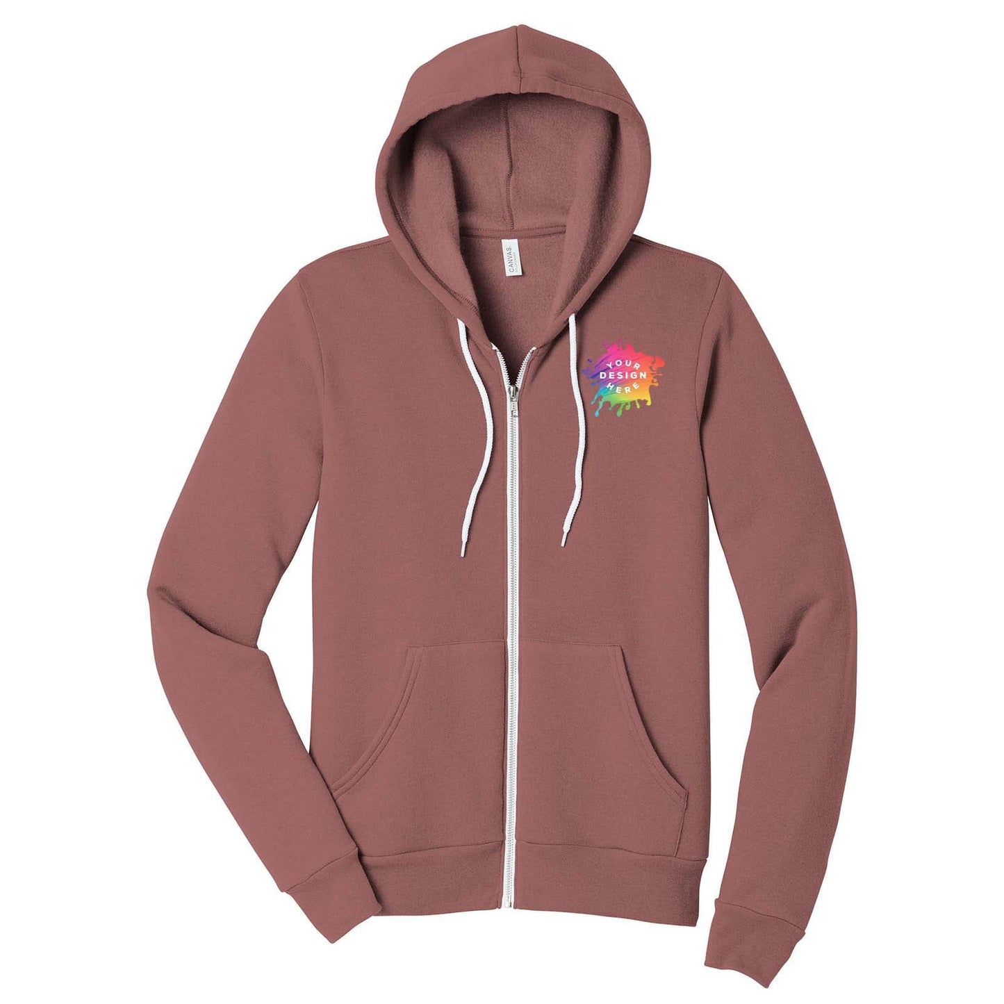 BELLA+CANVAS ® Unisex Sponge Fleece Full-Zip Hoodie Embrodiery - Mato & Hash