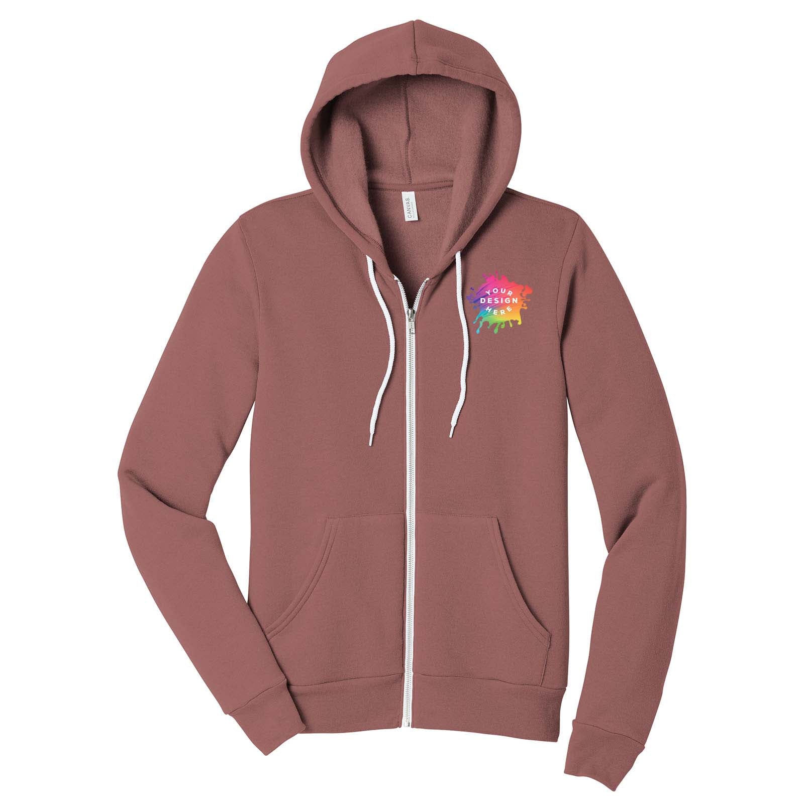 BELLA+CANVAS ® Unisex Sponge Fleece Full-Zip Hoodie Embrodiery - Mato & Hash