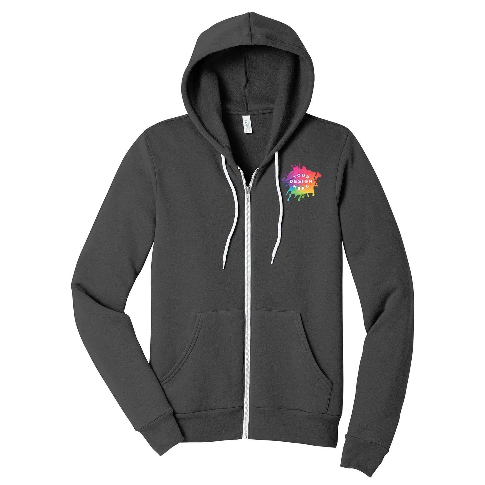 BELLA+CANVAS ® Unisex Sponge Fleece Full-Zip Hoodie Embrodiery - Mato & Hash