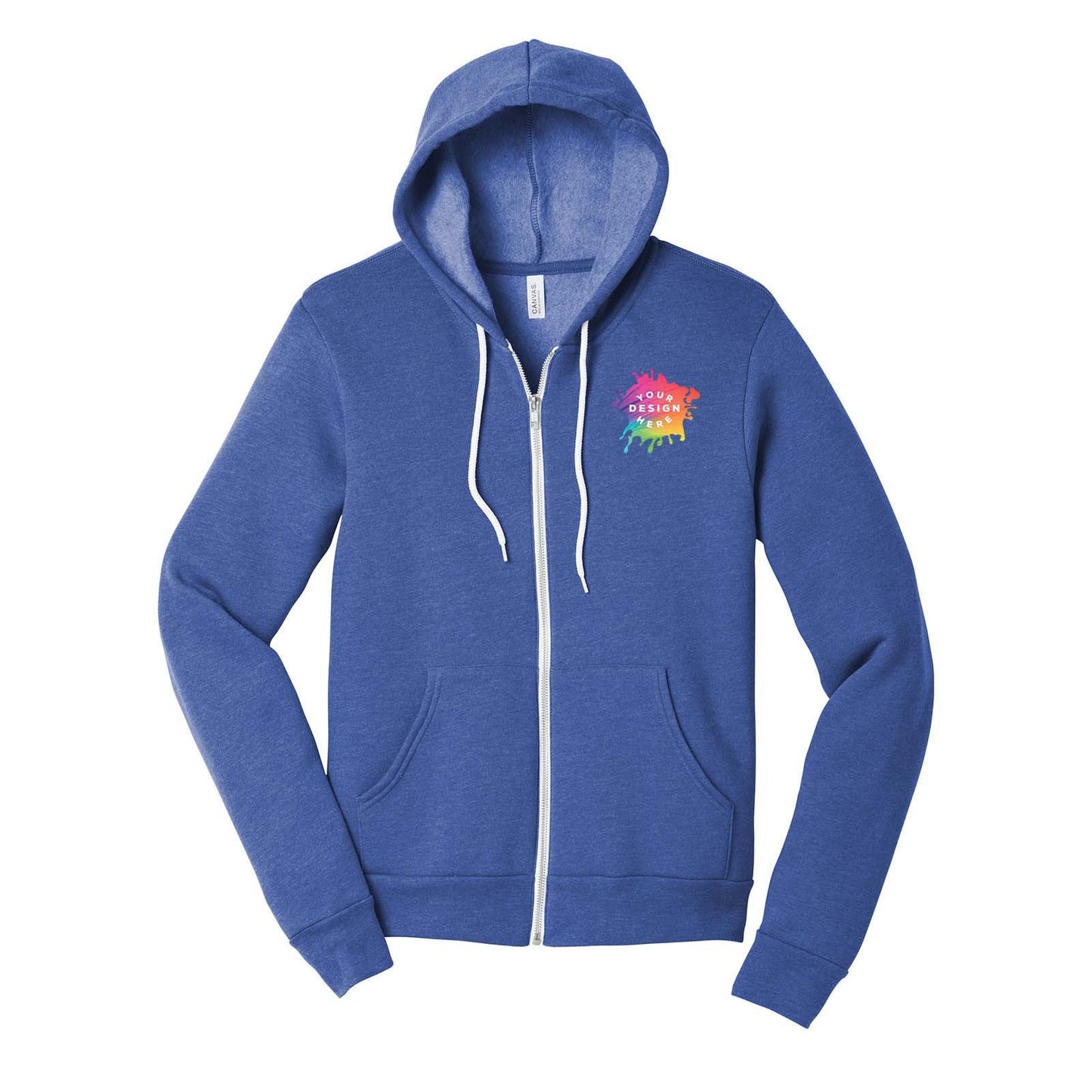 BELLA+CANVAS ® Unisex Sponge Fleece Full-Zip Hoodie Embrodiery - Mato & Hash
