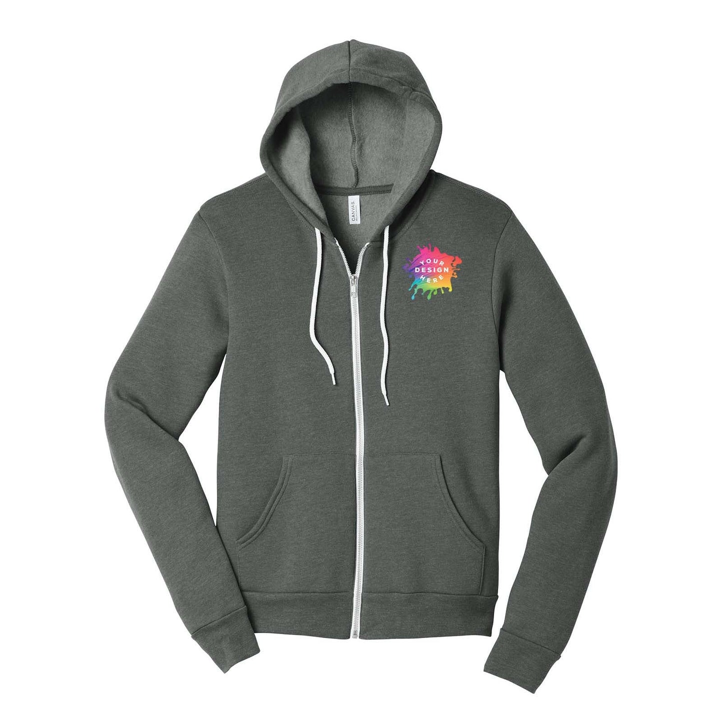 BELLA+CANVAS ® Unisex Sponge Fleece Full-Zip Hoodie Embrodiery - Mato & Hash