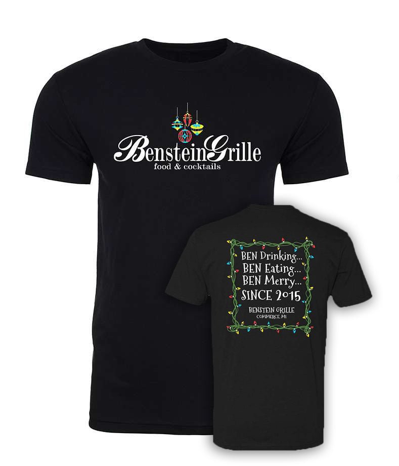 Benstein Grille â€œBen Drinking, Ben Eating, Ben Merryâ€ Christmas Soft Men's T-Shirts - Mato & Hash