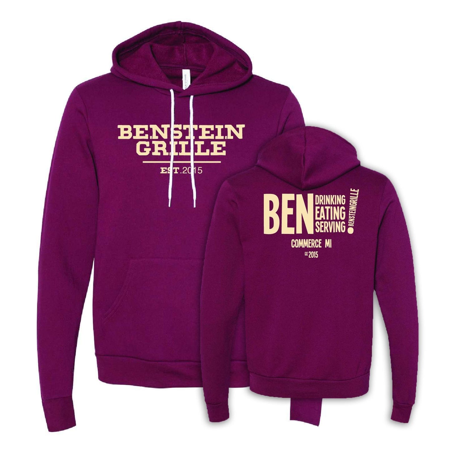 Benstein Grille “Ben Eating, Ben Drinking Ben Serving” Cozy Hoodie EST. W/BEN - Mato & Hash