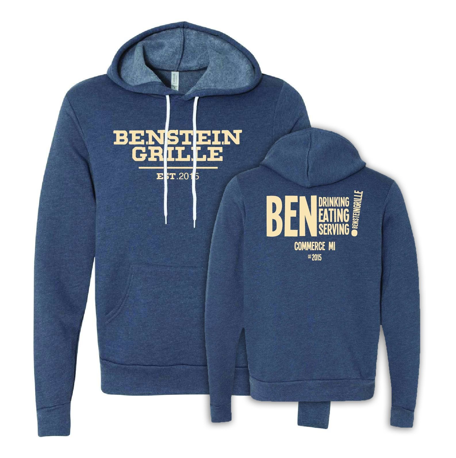 Benstein Grille “Ben Eating, Ben Drinking Ben Serving” Cozy Hoodie EST. W/BEN - Mato & Hash