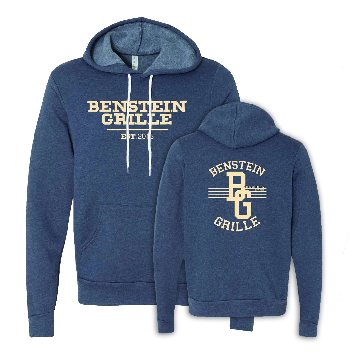 Benstein Grille “Ben Eating, Ben Drinking Ben Serving” Cozy Hoodie EST. W/BG Diner Design - Mato & Hash