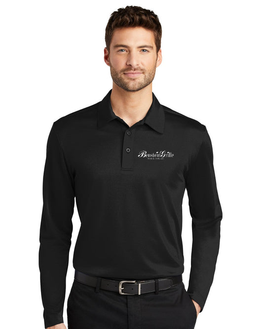 Benstein Grille Left Chest Embroidered Logo LONG SLEEVE Mens & Women's Polo Shirt - Mato & Hash