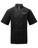 Benstein Grille Unisex Studded Front Short-Sleeve Chef's Coat - Mato & Hash