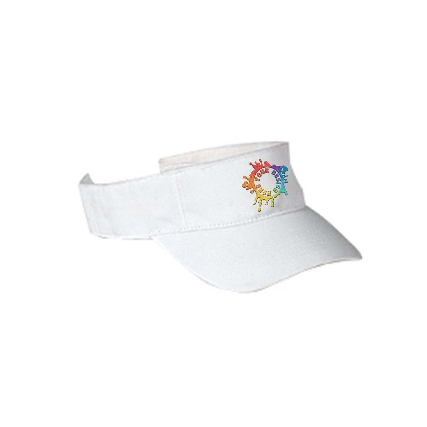Big Accessories Cotton Twill Visor Embroidery - Mato & Hash