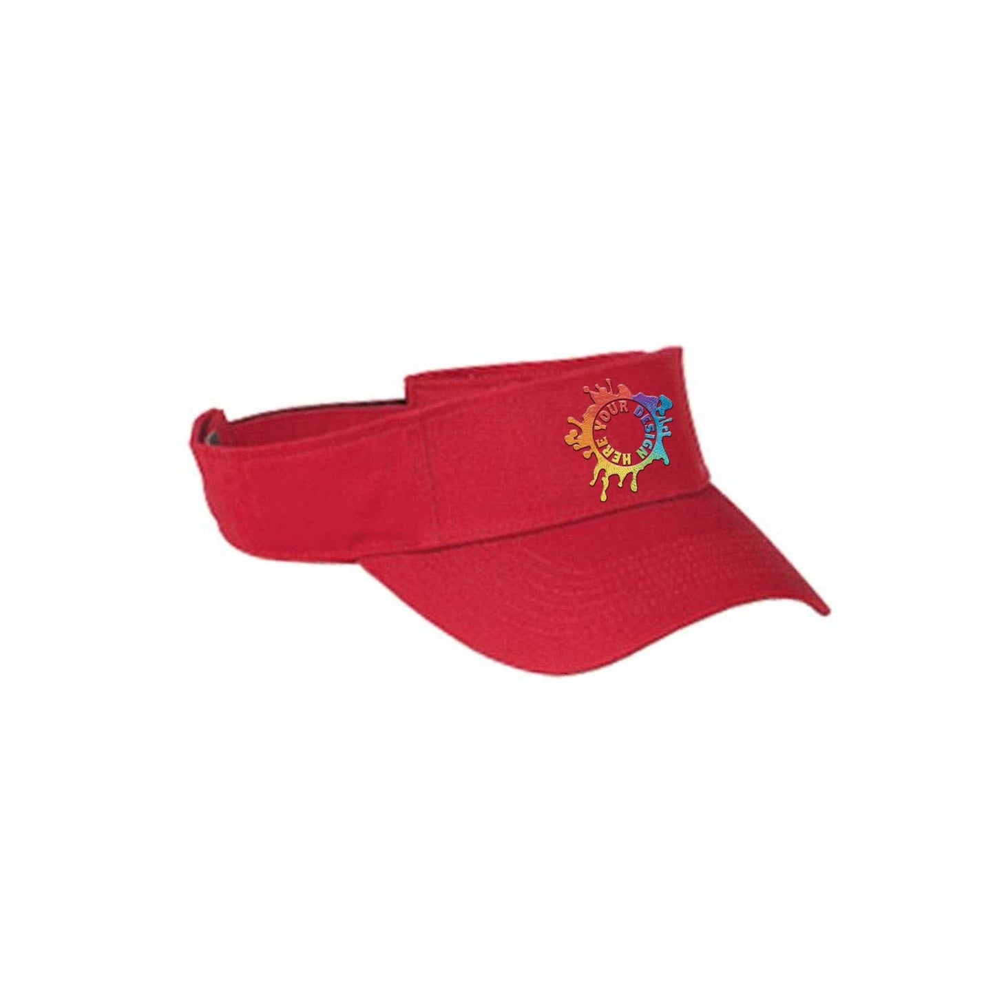 Big Accessories Cotton Twill Visor Embroidery - Mato & Hash