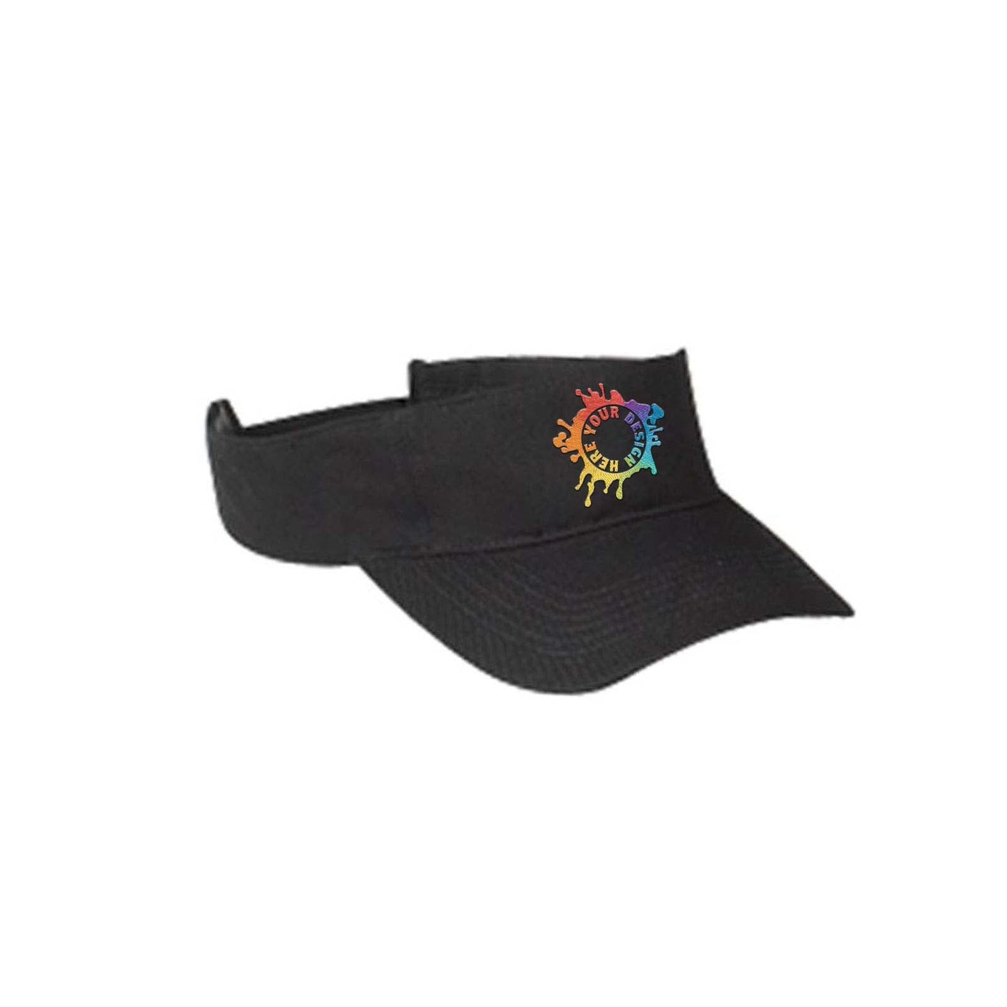 Big Accessories Cotton Twill Visor Embroidery - Mato & Hash