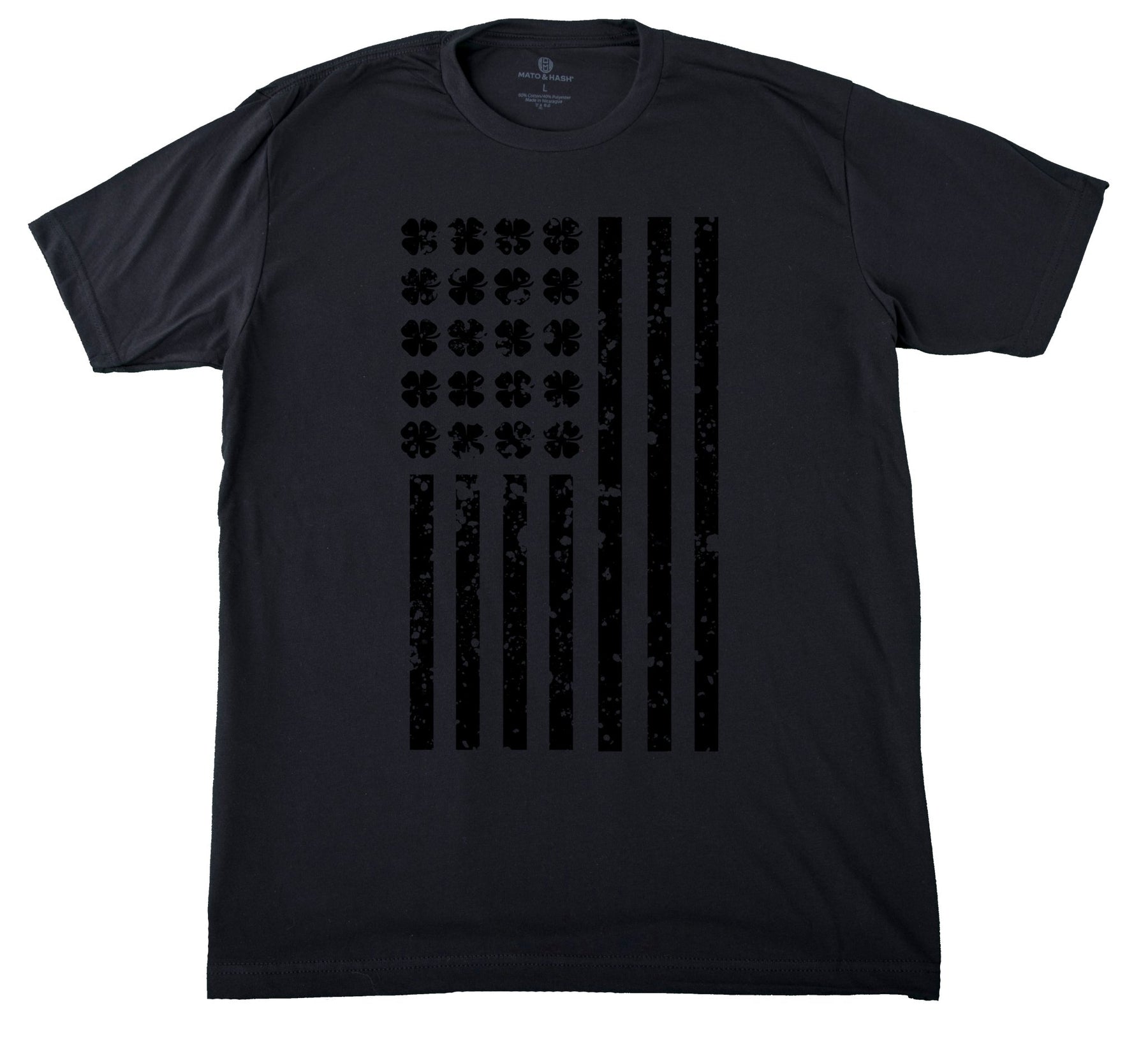 Black Shamrocks American Flag Unisex St. Patrick' T Shirts - Mato & Hash