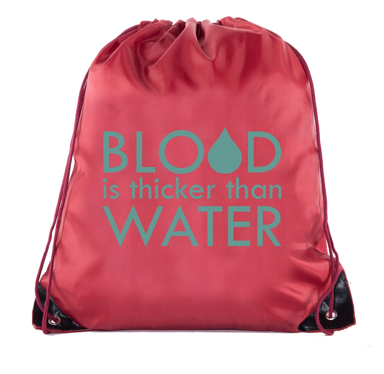 Blood Is Thicker Than Water Polyester Drawstring Bag - Mato & Hash
