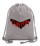 Bloody Vampire Bat Custom Cotton Halloween Drawstring Bag