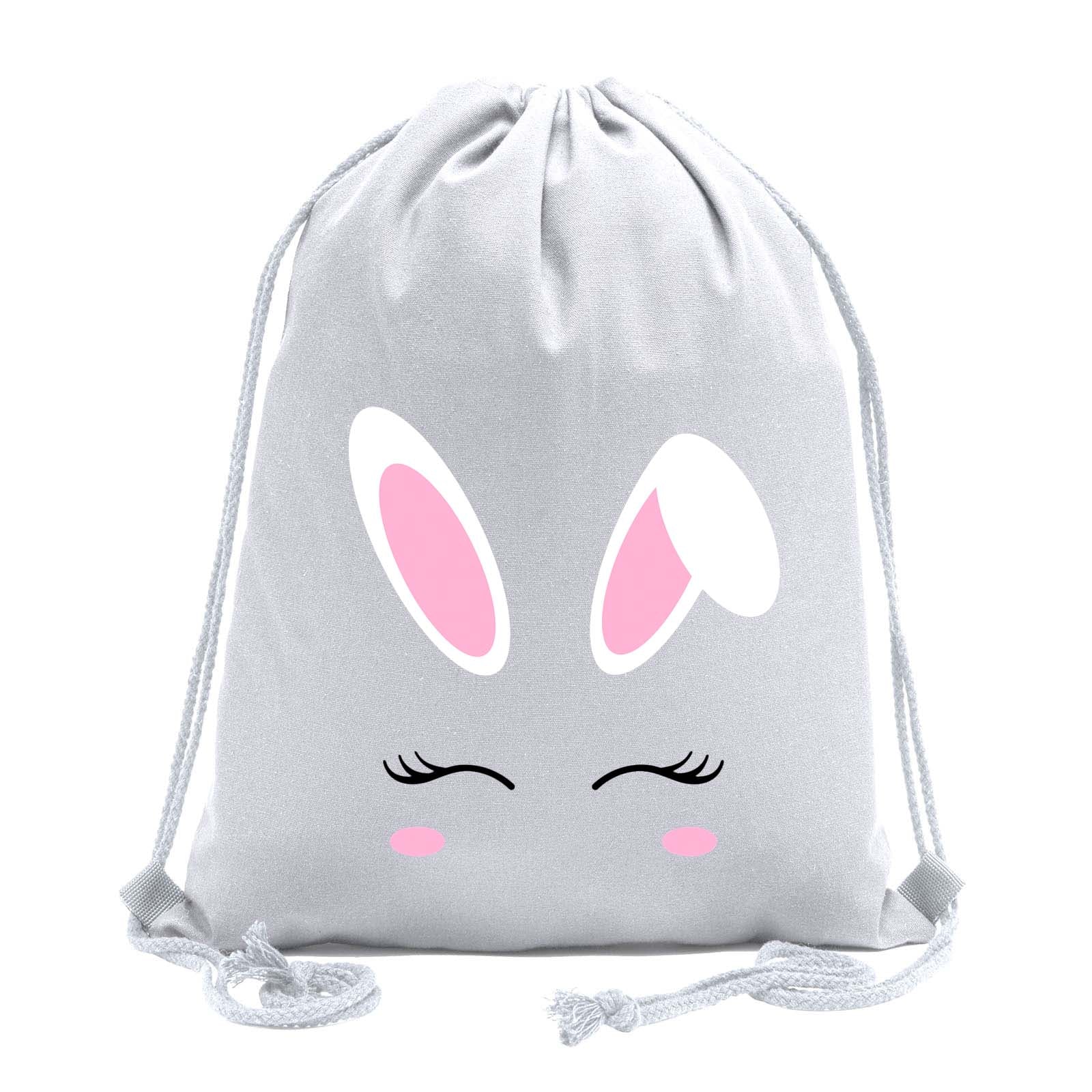 Blushing Bunny Easter Cotton Drawstring Bag - Mato & Hash