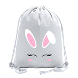 Blushing Bunny Easter Cotton Drawstring Bag - Mato & Hash