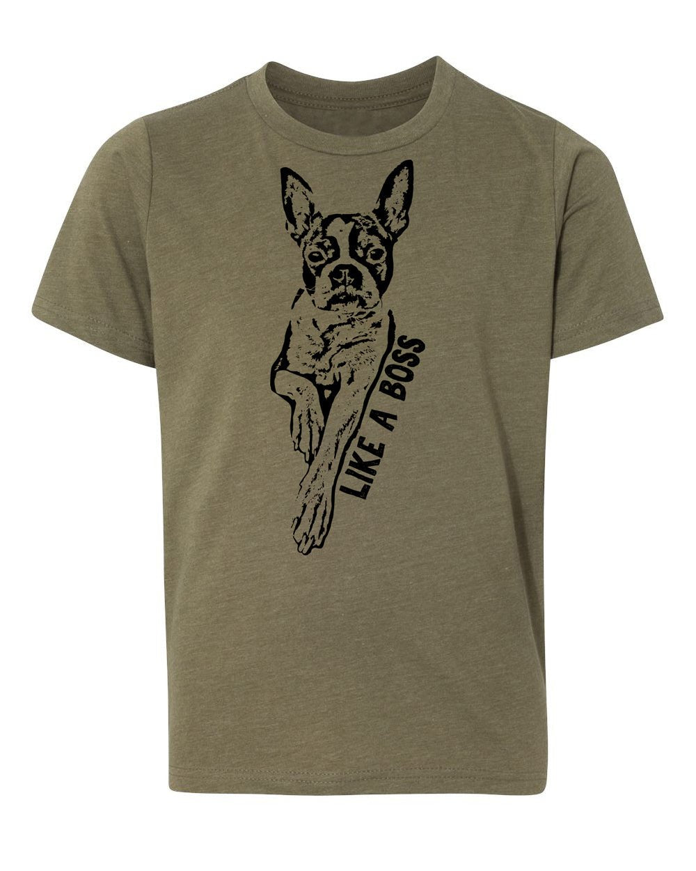 Boston Terrier "Like a Boss" Kids T Shirts - Mato & Hash