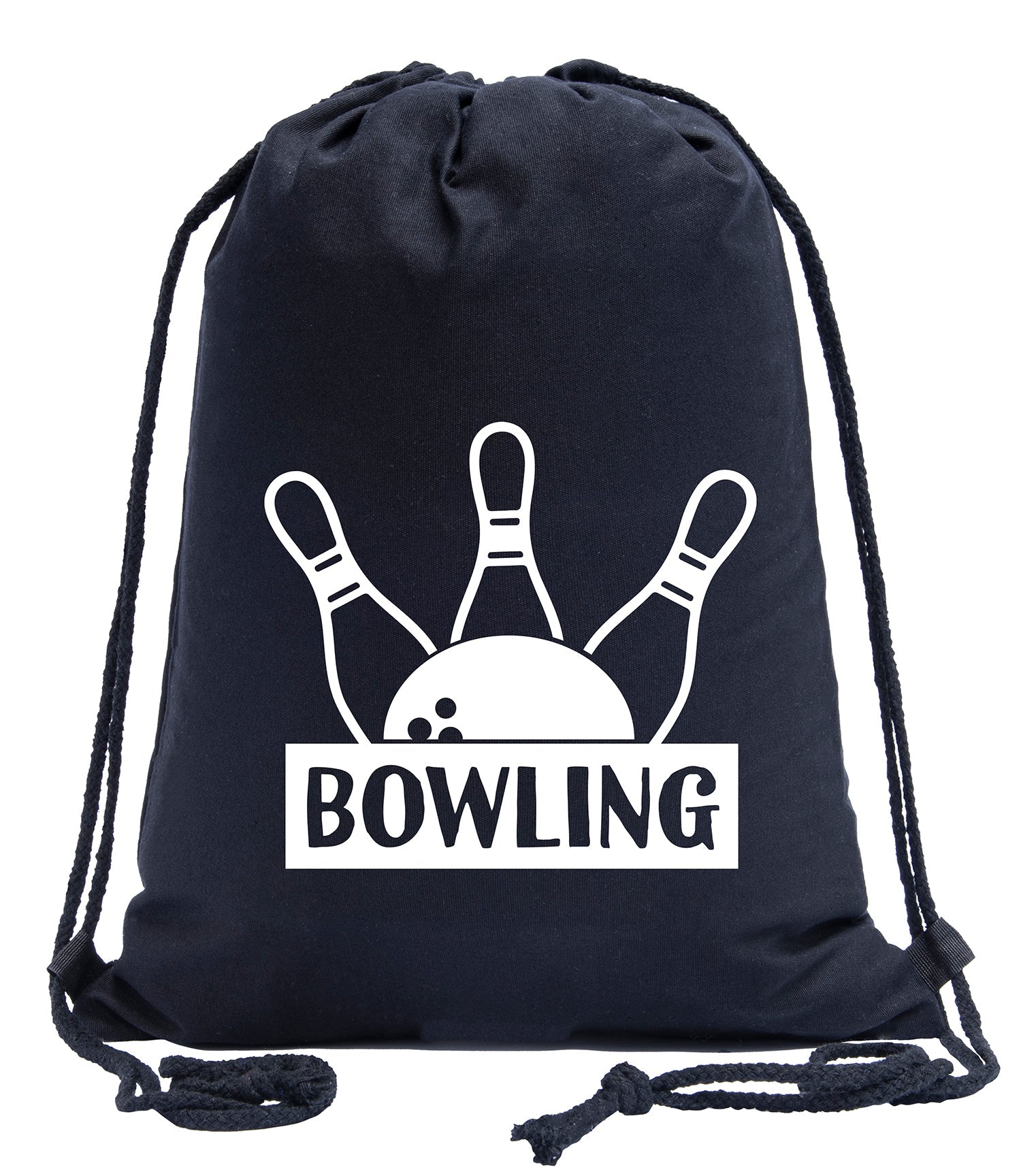 Bowling Ball & Pins Cotton Drawstring Bag - Mato & Hash
