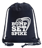 Bump, Set, Spike Cotton Drawstring Bag