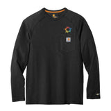 Carhartt Force Cotton Delmont Long Sleeve T-Shirt Embroidery