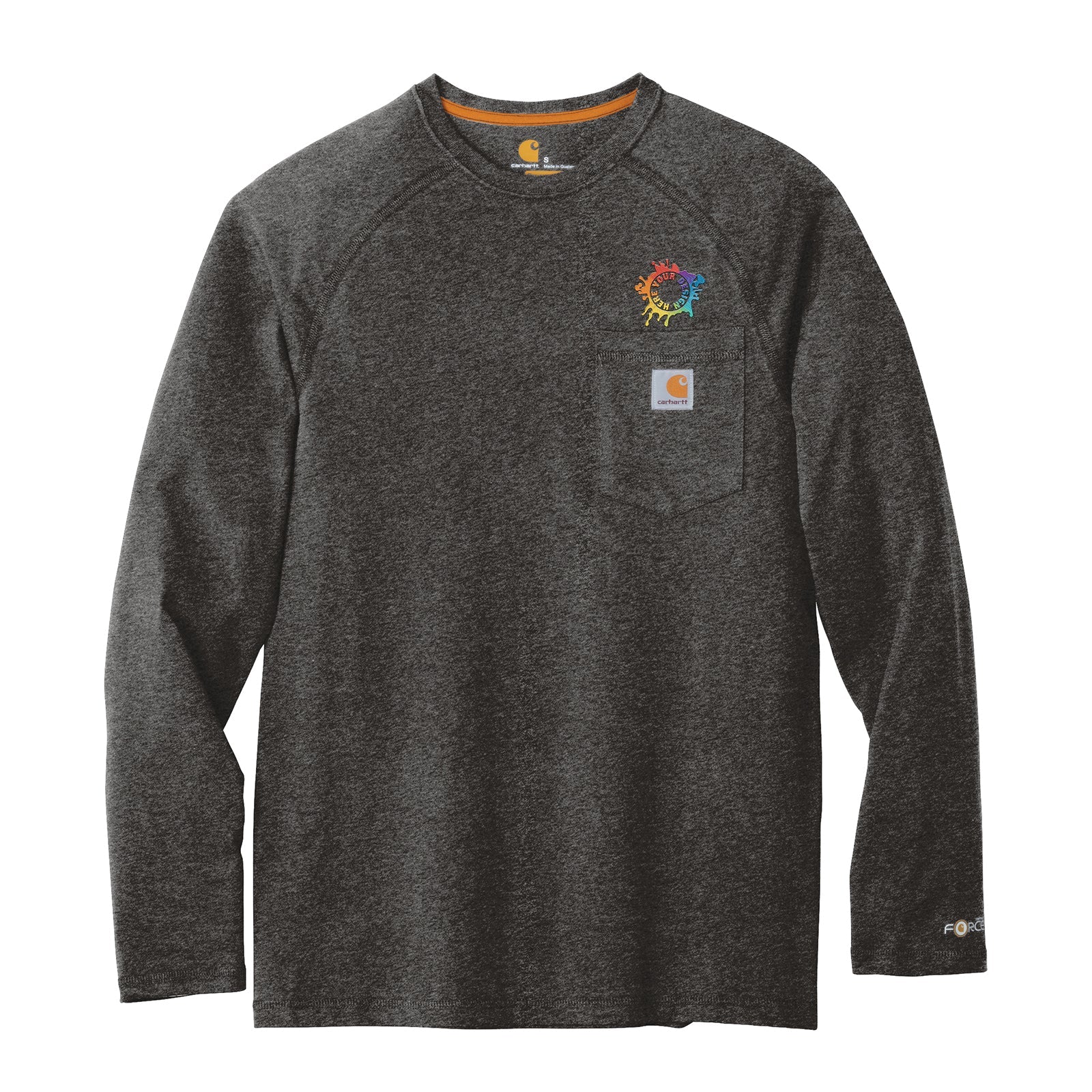 Carhartt Force Cotton Delmont Long Sleeve T-Shirt Embroidery - Mato & Hash