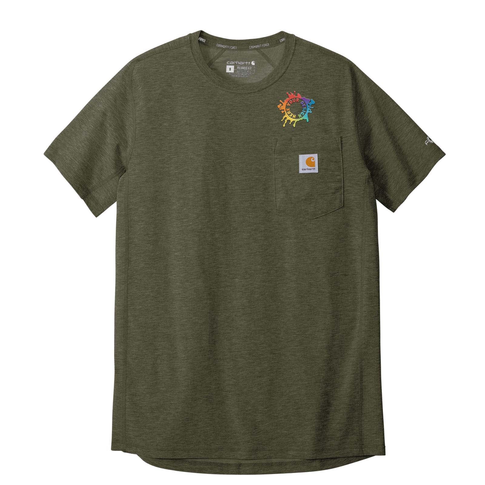 Carhartt Force® Short Sleeve Pocket T-Shirt Embroidery