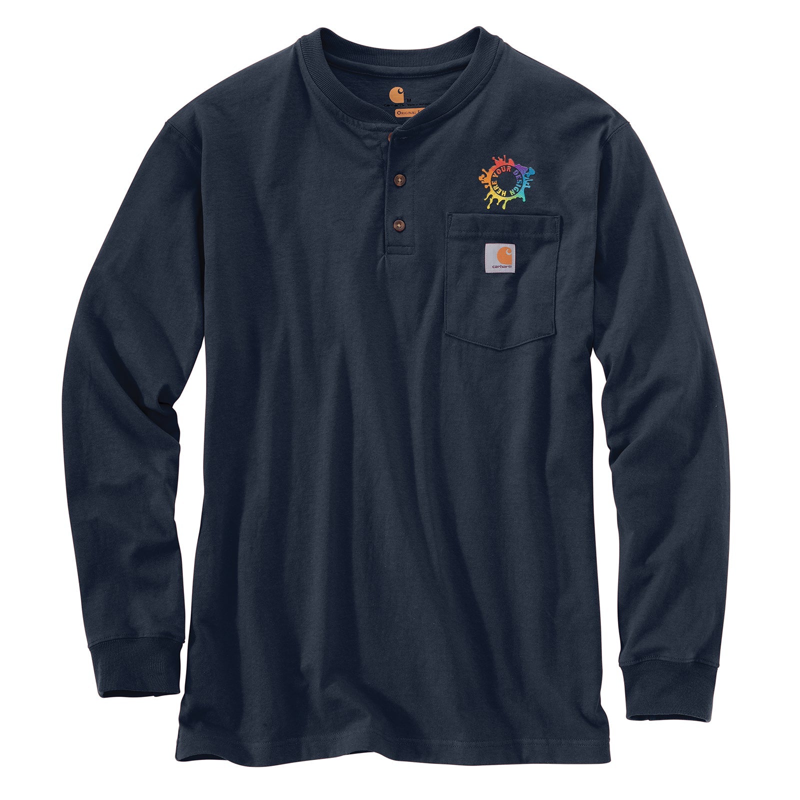 Carhartt Long Sleeve Henley T-Shirt Embroidery - Mato & Hash