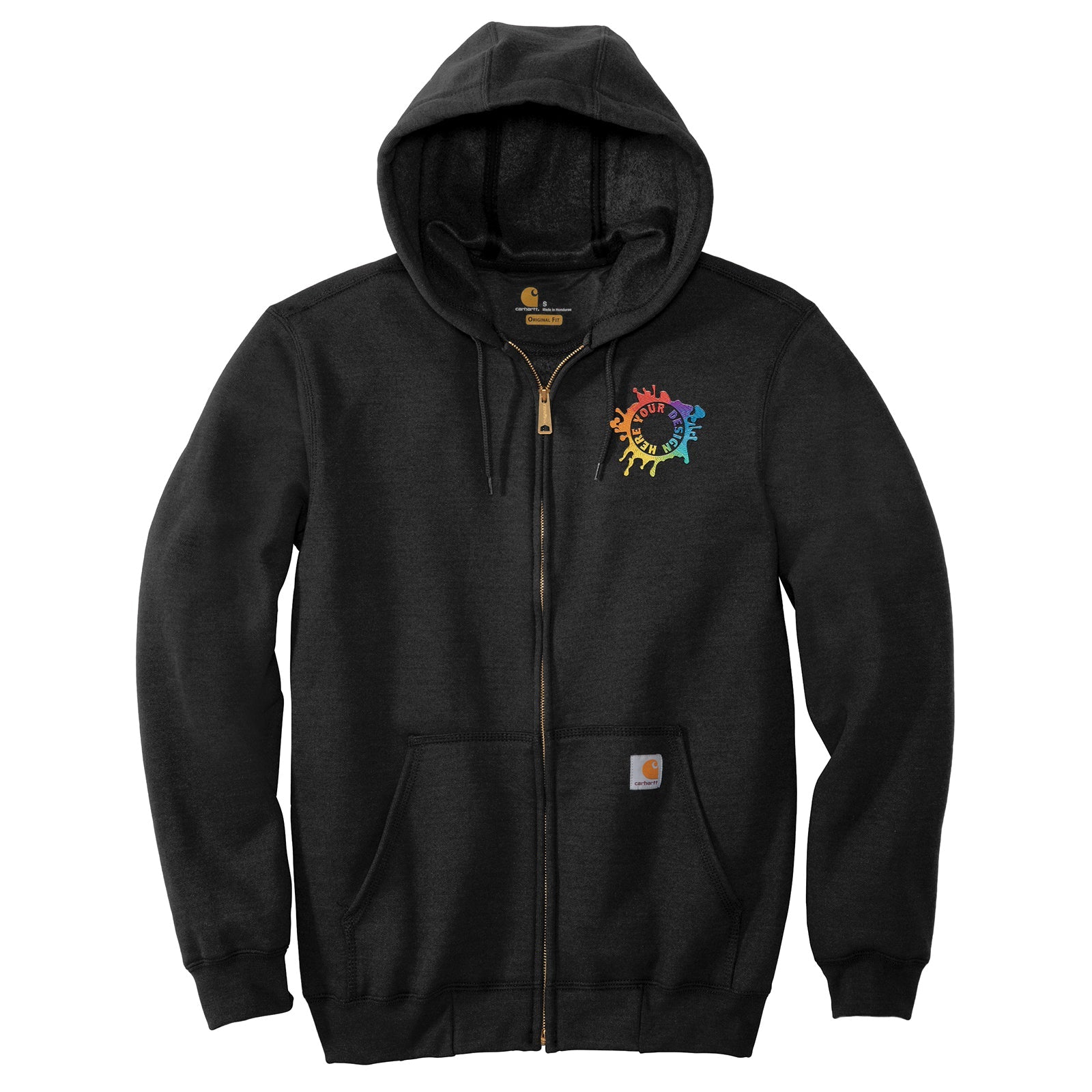 Carhartt Men's Cotton/Polyester Midweight Hooded Zip-Front Sweatshirt Embroidery - Mato & Hash