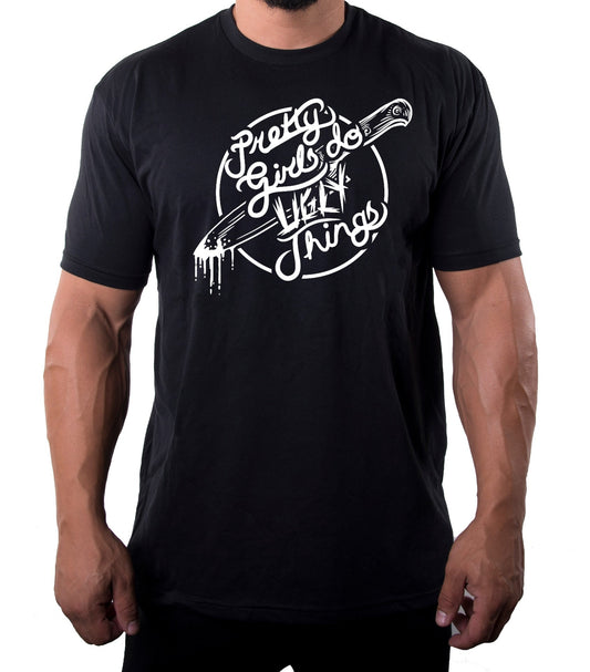 Carla Harvey Black Mens T - Shirt PGDUT White Logo - Mato & Hash
