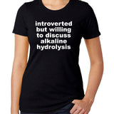 Carla Harvey Black Womens T-Shirt Introvert Alkaline Hydrolsis