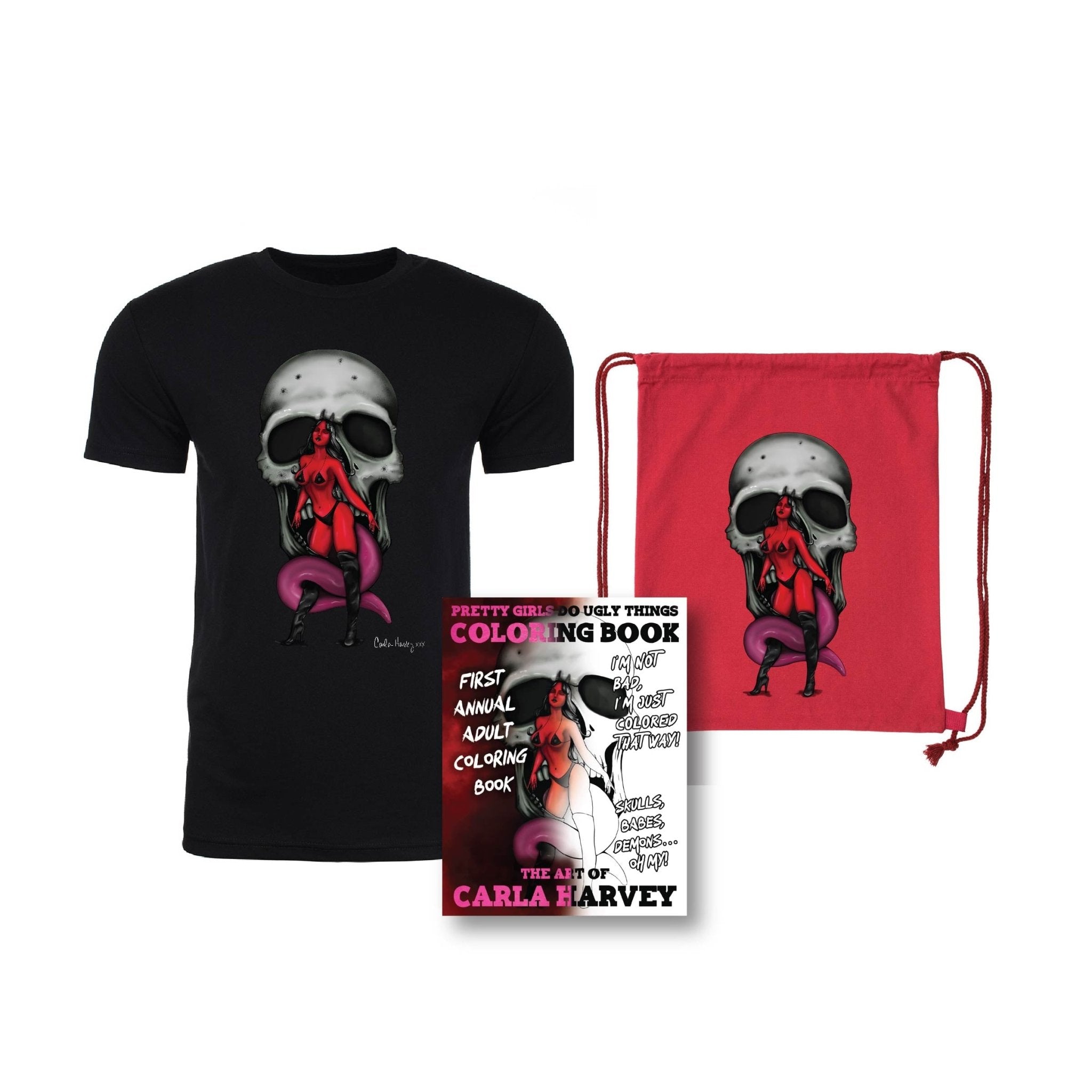 Carla Harvey Devil Babe T-shirt, Book and Bag Combo - Mato & Hash