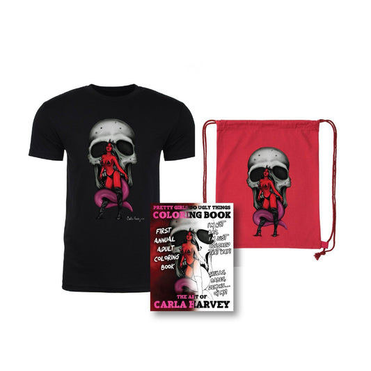 Carla Harvey Devil Babe T-shirt, Book and Bag Combo - Mato & Hash