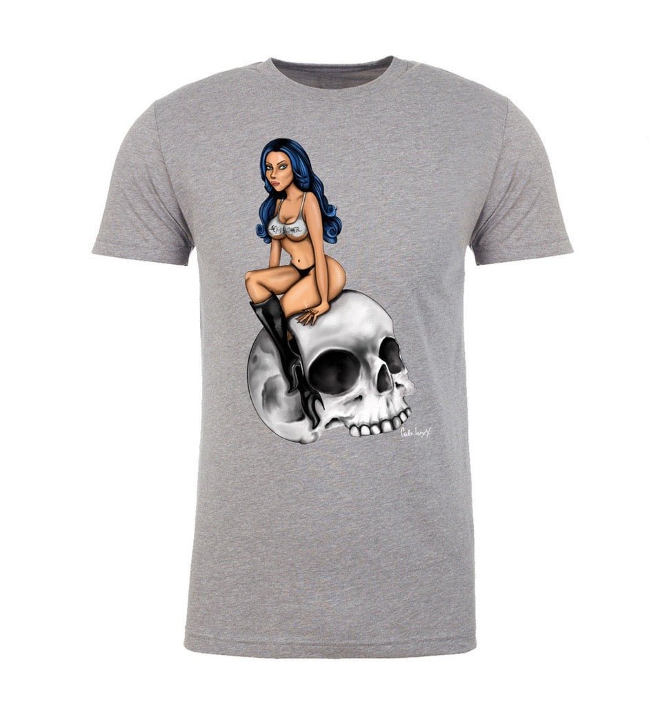 Carla Harvey Girl Sitting on Skull Shirt - Mato & Hash