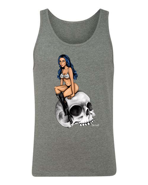 Carla Harvey Girl Sitting on Skull Tank Top - Mato & Hash
