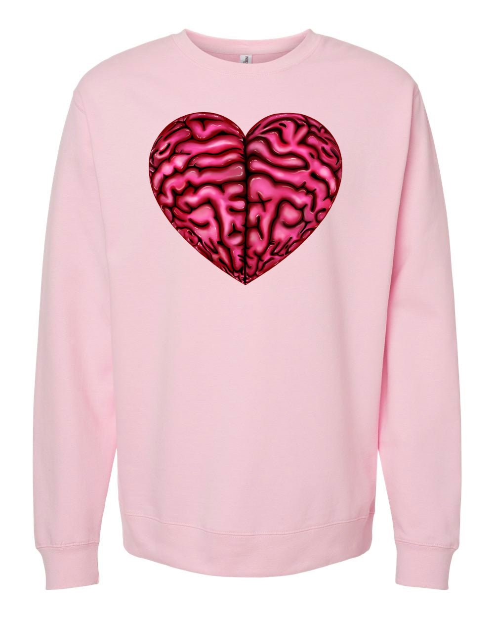 Carla Harvey Heart Brain Pink Crewneck - Mato & Hash
