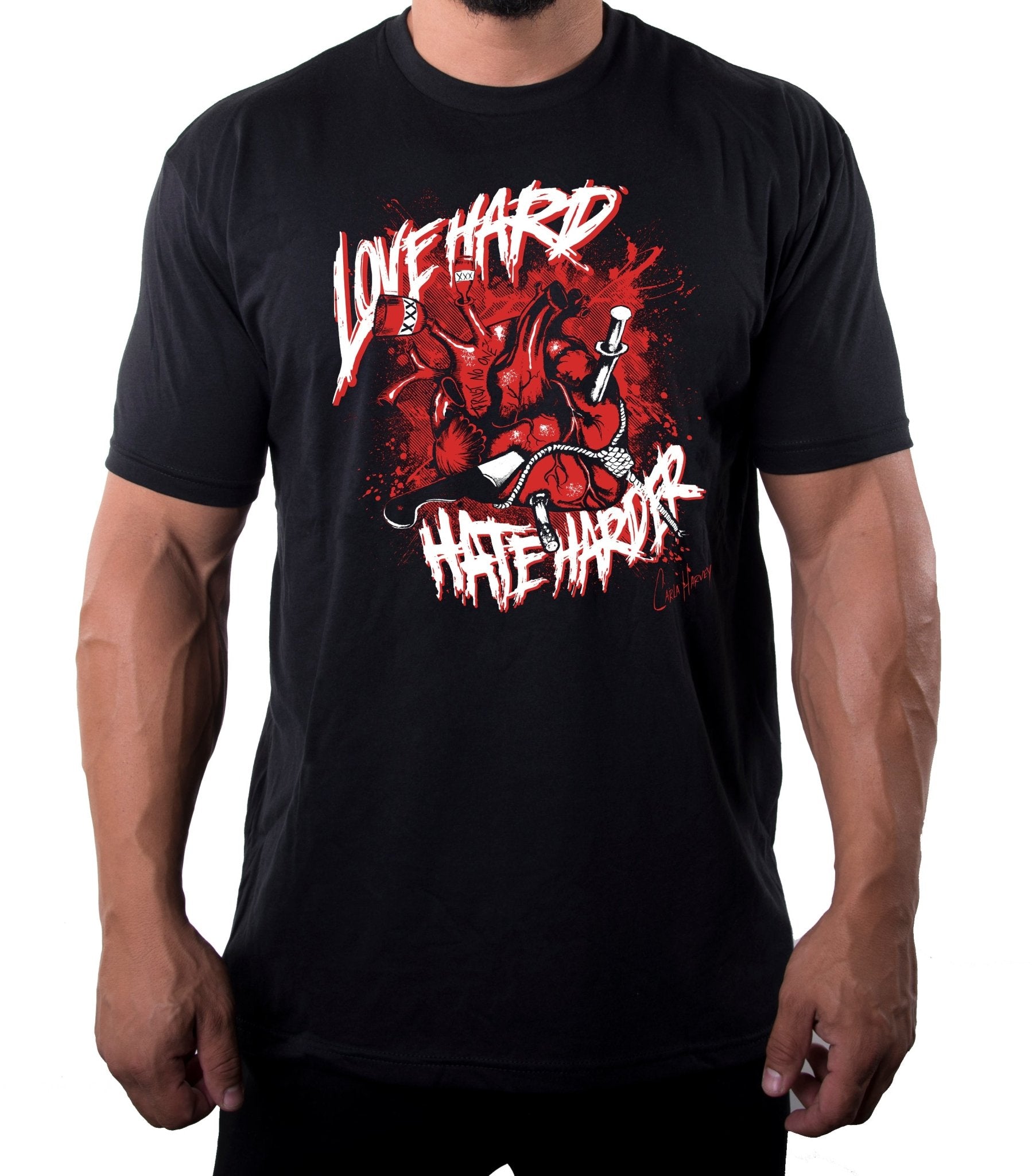 Carla Harvey Love Hard Hate Harder T Shirt - Mato & Hash