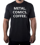 Carla Harvey Metal Comics Coffee T-Shirt