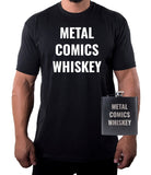 Carla Harvey Metal Comics Whiskey T Shirt and Flask Combo