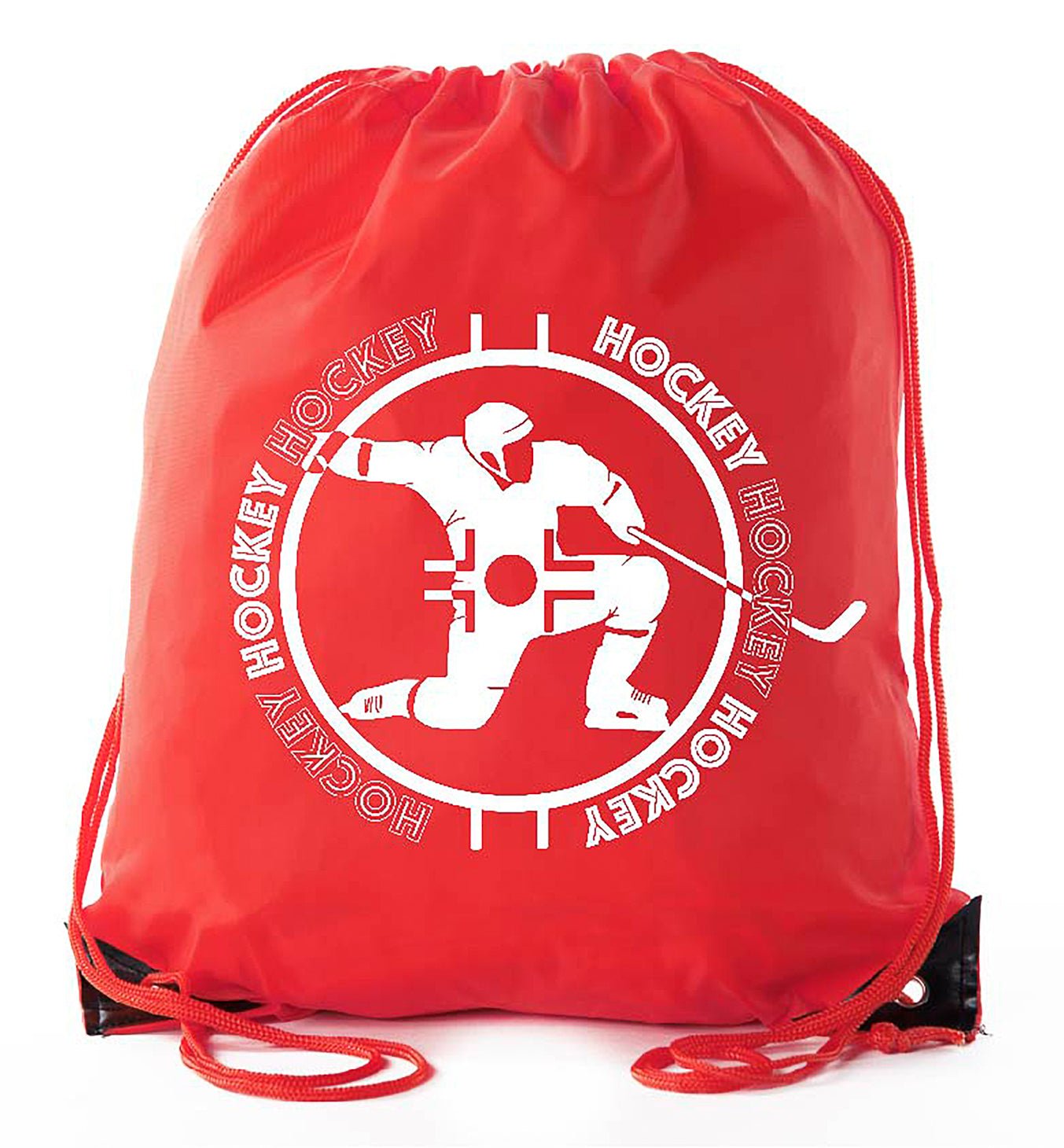 Celly in Faceoff Circle Polyester Hockey Drawstring Bag - Mato & Hash