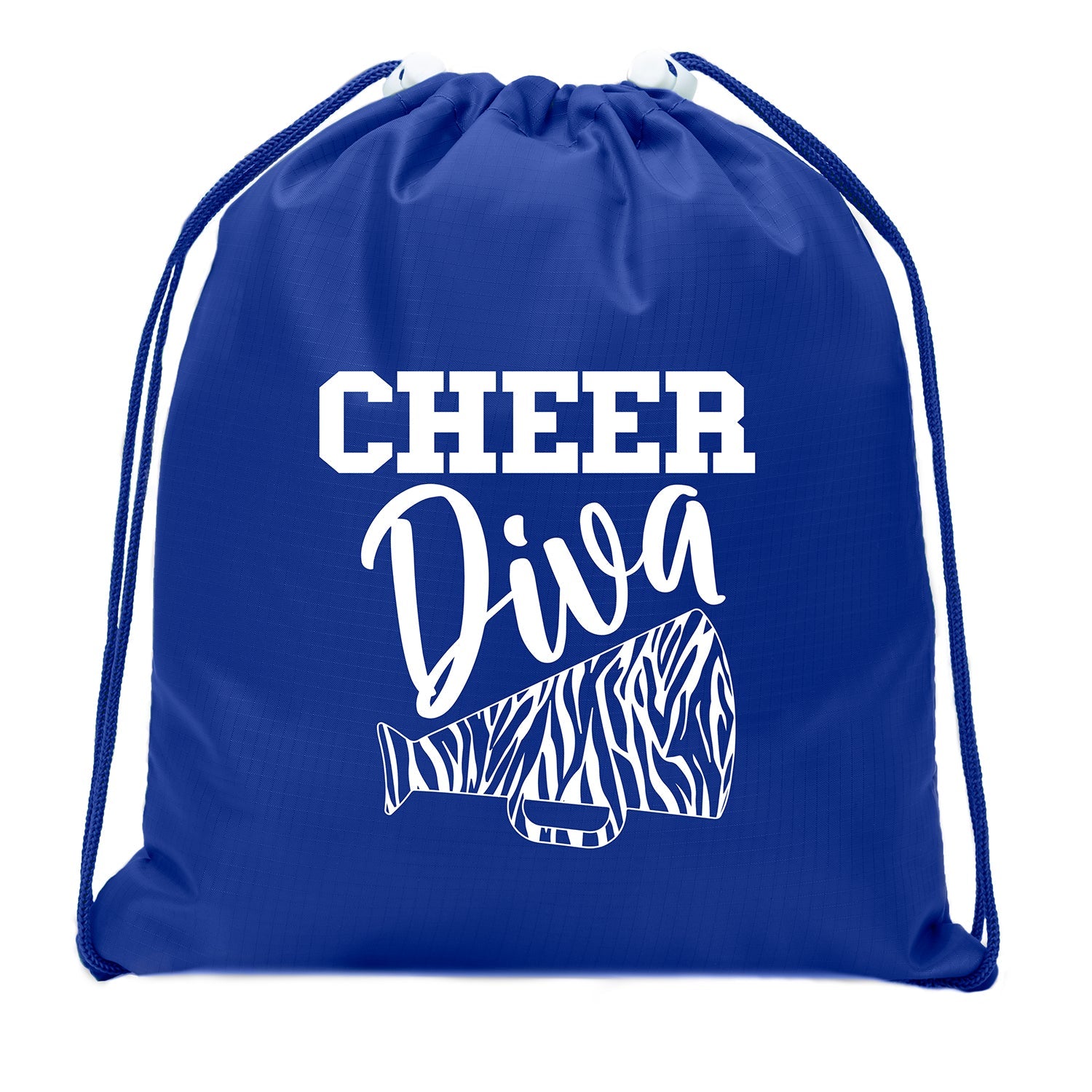 Cheer Diva - Zebra Bullhorn Mini Polyester Drawstring Bag - Mato & Hash