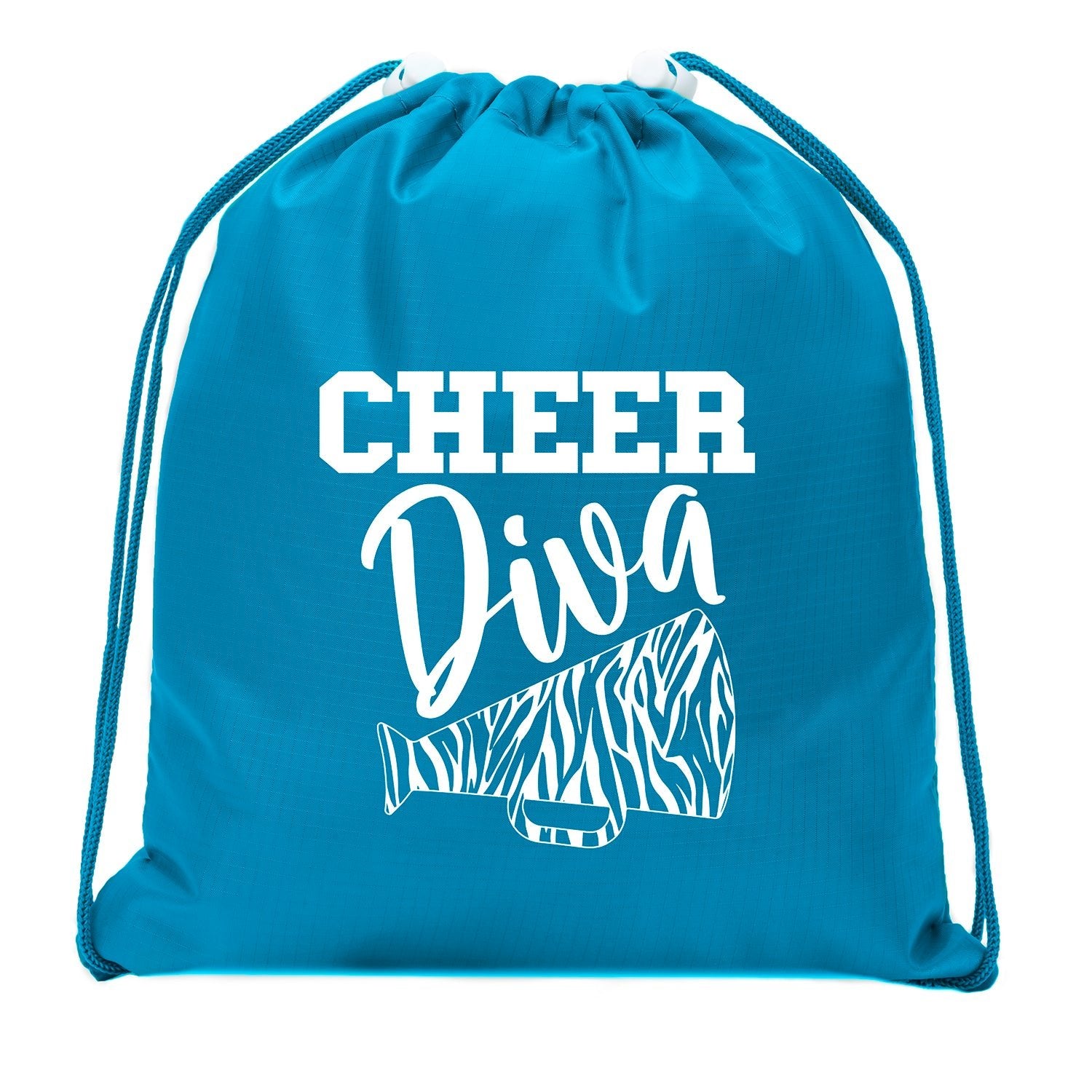 Cheer Diva - Zebra Bullhorn Mini Polyester Drawstring Bag - Mato & Hash