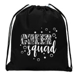 Cheer Squad - Zebra Text - Mini Polyester Drawstring Bag