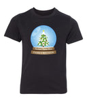 Christmas Snow Globe + Custom Name Family Reunion Kids T Shirts