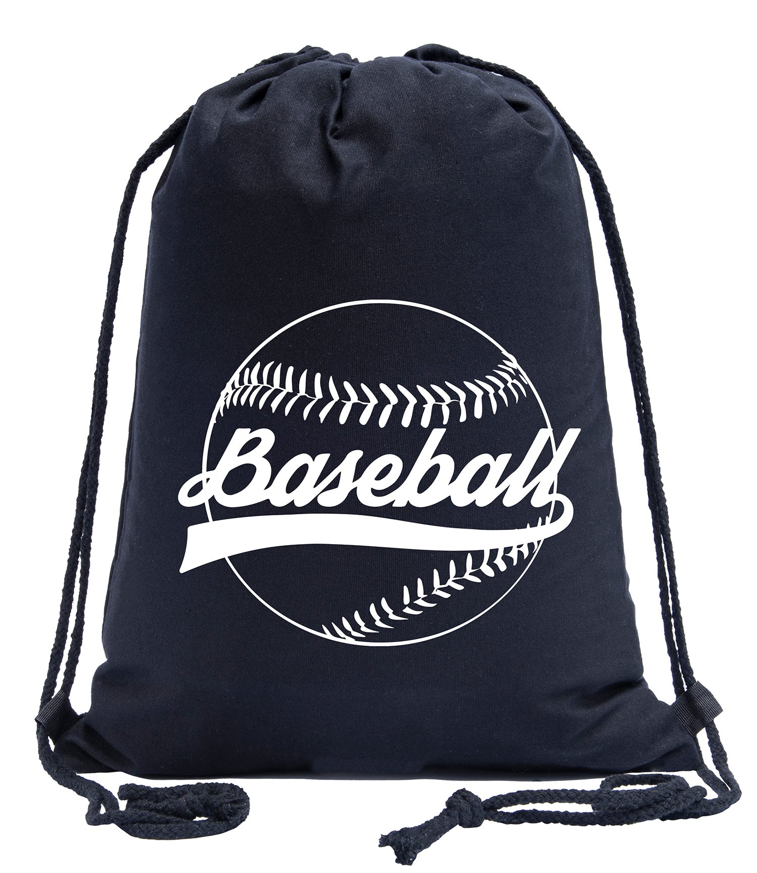 Classic Baseball Logo Cotton Drawstring Bag - Mato & Hash