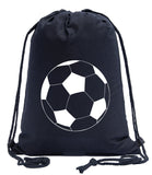 Classic Soccer Ball Cotton Drawstring Bag