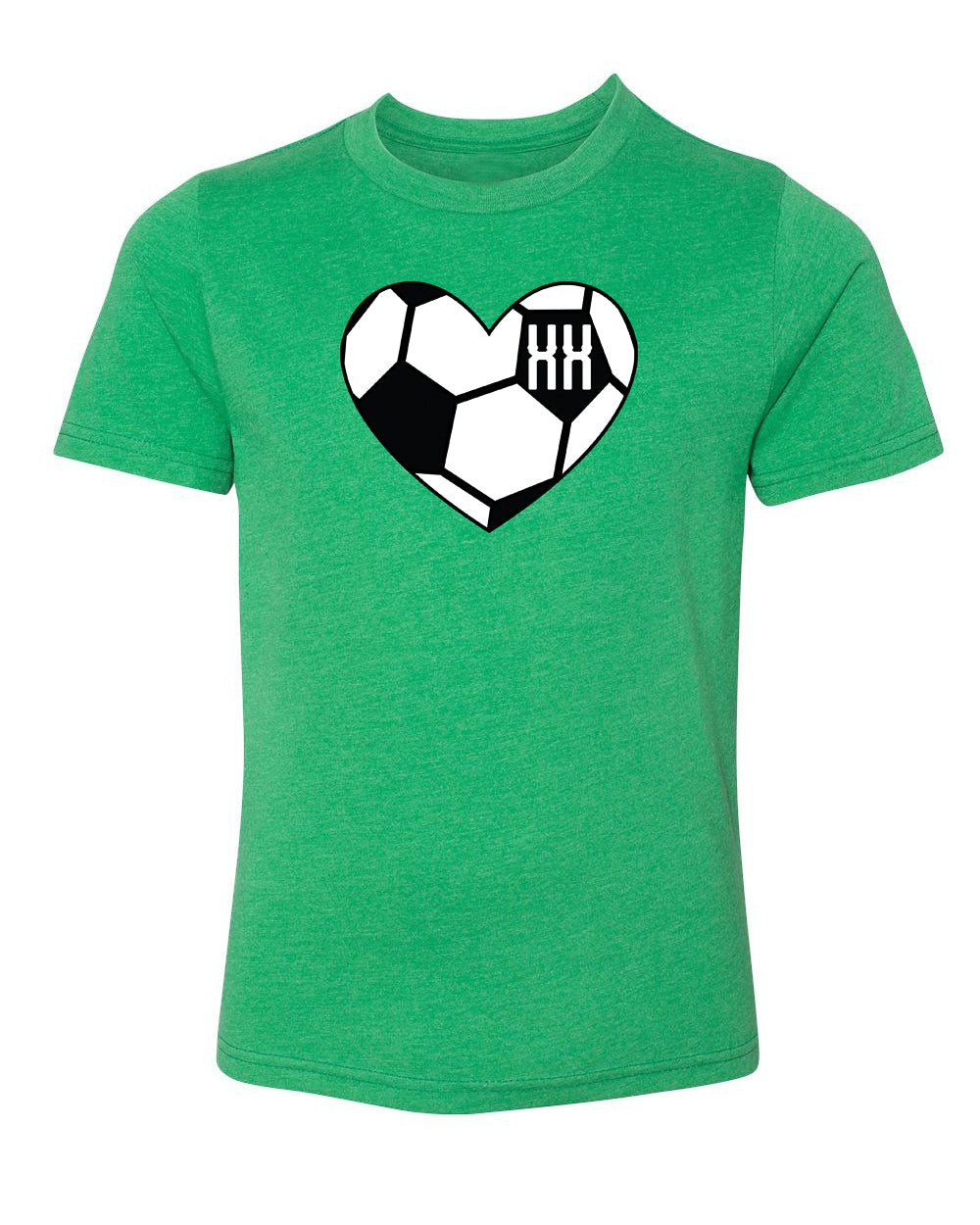 Classic Soccer Ball Heart & Custom Number Kids T Shirts - Mato & Hash