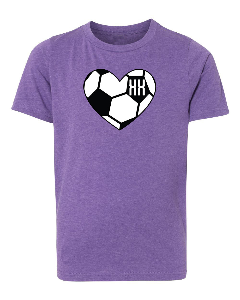 Classic Soccer Ball Heart & Custom Number Kids T Shirts - Mato & Hash