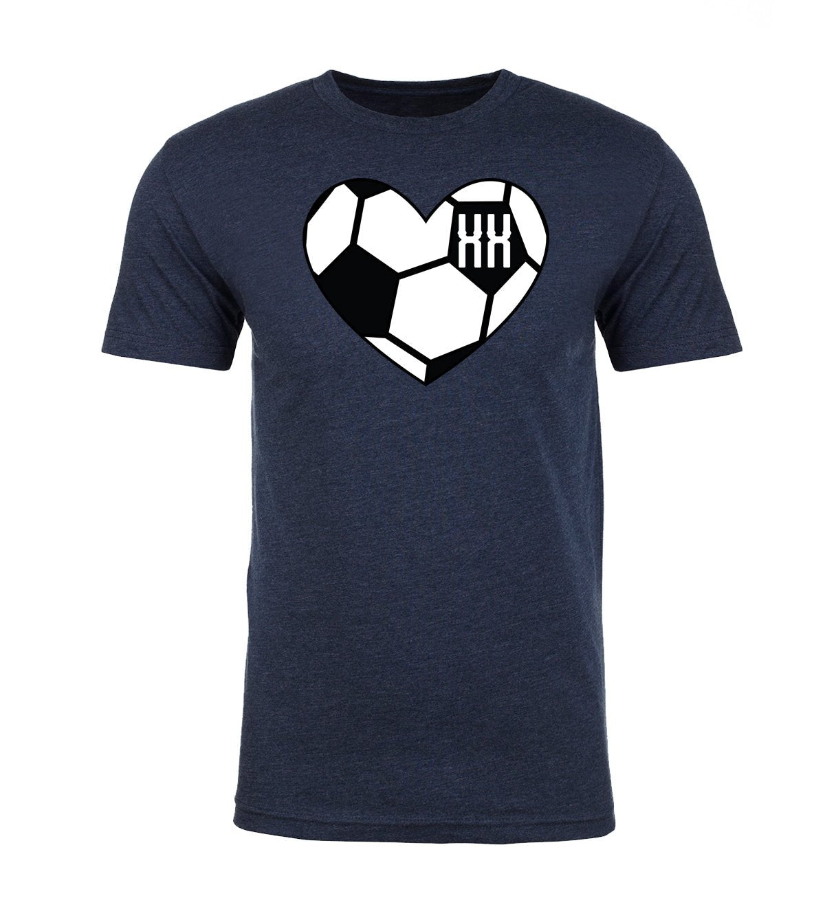 Classic Soccer Ball Heart & Custom Number Unisex T Shirts - Mato & Hash