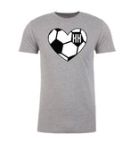 Classic Soccer Ball Heart & Custom Number Unisex T Shirts