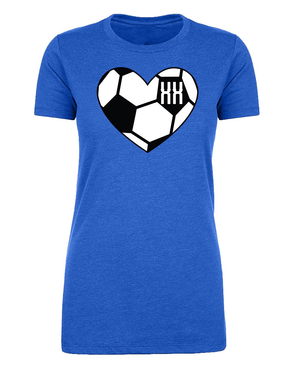 Classic Soccer Ball Heart & Custom Number Womens T Shirts - Mato & Hash