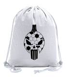 Classic Soccer Ball Skull Cotton Drawstring Bag - Mato & Hash